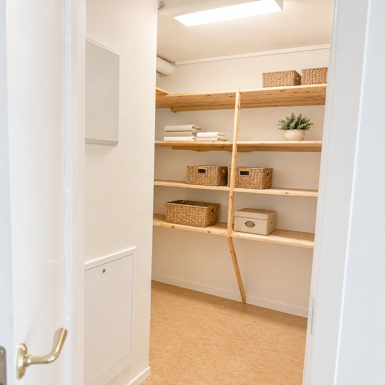 Stor bod internt i leieligheten.